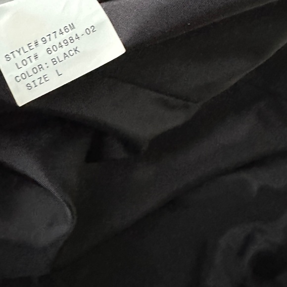 Larry Levine Sport Black Textured Lined Button Up Overcoat Jacket Women’s Large - Picture 7 of 7